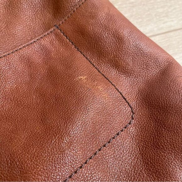 Fossil Amelia Hobo Brown Cowhide Leather Crossbody Bag - Picture 3 of 10